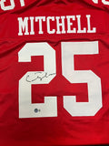 Elijah Mitchell Signed Jersey COA Beckett