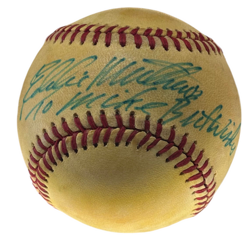 Eddie Mathews Signed Authentic Baseball