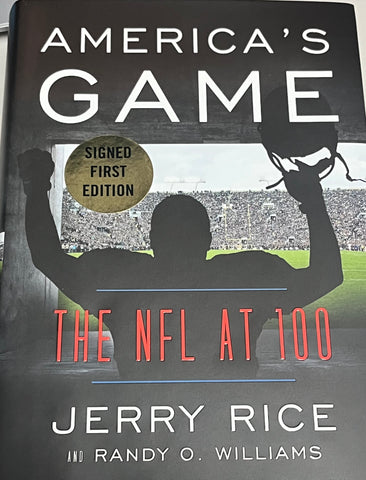 Jerry Rice Autographed book America's Game The NFL At 100 Beckett COA