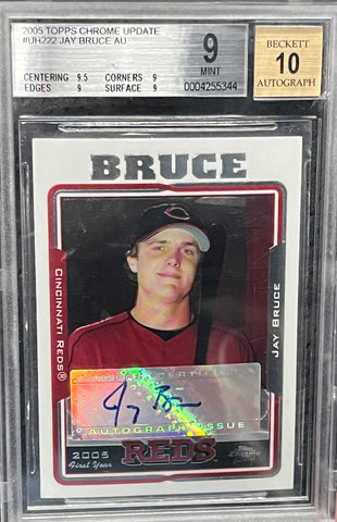 2005 Topps Chrome Update #UH222 Jay Bruce Autographed
