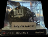 Saquon Barkley Signed Authentic Salute To Service Mini Helmet