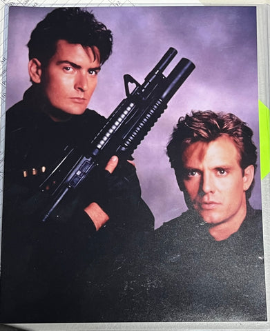 Charlie Sheen and Michael Biehn in Navy Seals  8x10 Photo