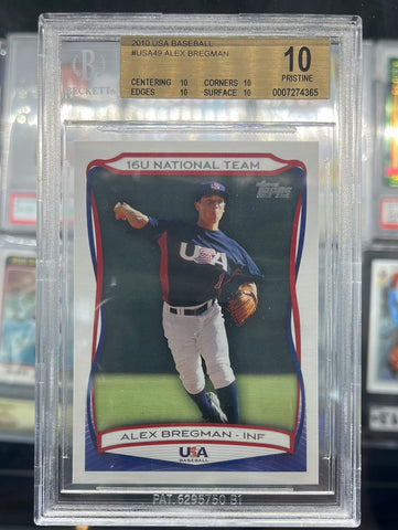 2010 USA Baseball #USA49 Alex Bregman Beckett 10