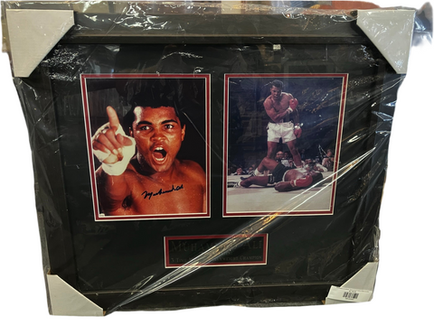 Muhammed Ali Authentic Signed framed Famous Knock out photo