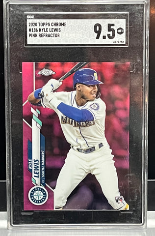 2020 Topps Chrome #186 Kyle Lewis Pink Refractor