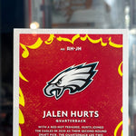 Jalen Hurts 2020 Donruss Football Red Hot Rookie Card #RH-JH
