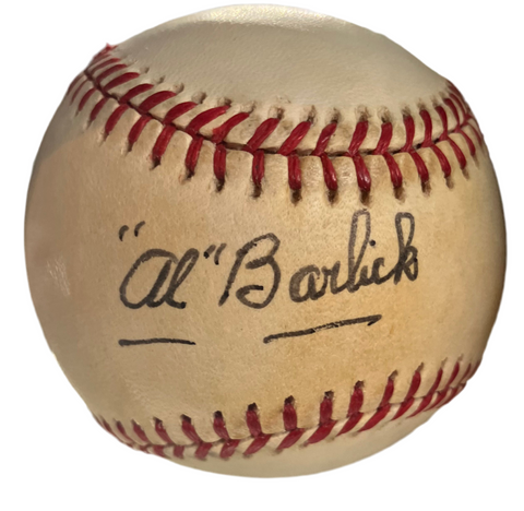 Al Barlick Signed Authentic Baseball
