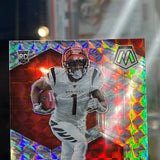 2021 Panini Mosaic Football Ja'Marr Chase Silver Mosaic Prizm