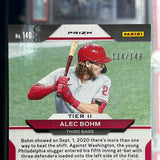 2021 Panini Prizm #140 Alec Bohm Red Wave NUMBERED 134/149