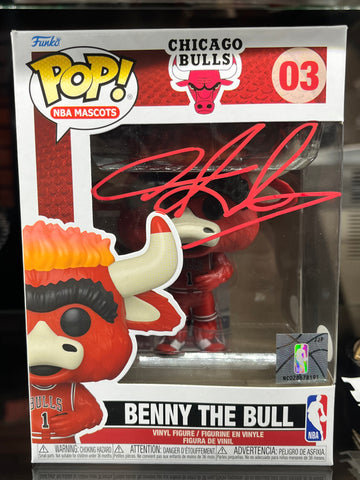 Dennis Rodman Autographed Funko Pop NBA Mascots Benny The Bull