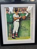 Brooks Robinson Autographed Norman Rockwell Print Authenticated 22x25 framed piece