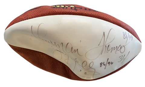 Thurman Thomas &  Jim Kelly Signed Authentic Football