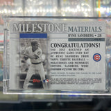 2002 Topps Milestone Materials Ryne Sandberg Authentic piece of Game-Used Bat