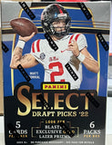 2022 Panini Select Draft Picks Football Blaster Box