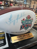 Troy Aikman Signed White Panel Super Bowl XXVII MVP JSA certified Football