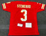 JAN STENERUD SIGNED RED CHIEFS JERSEY TRI STAR COA INSCRIED "HOF 91"