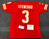 JAN STENERUD SIGNED RED CHIEFS JERSEY TRI STAR COA INSCRIED "HOF 91"