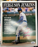 Fergie Jenkins Signed 8X10 Photo JSA COA