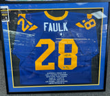 Marshall Faulk Signed Framed Jersey