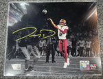 Jayden Daniels Authentic Signed Spotlight Throwing Photo