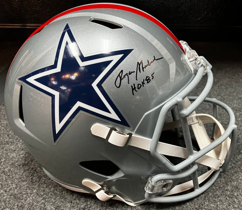 Roger Staubach Signed Full Size Replica Helmet Inscribed “HOF 85” Fanatics COA