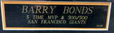Barry Bonds Signed Framed 500/500 photo with mini Giants Bag /25