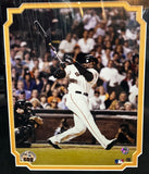 Barry Bonds Signed Framed 500/500 photo with mini Giants Bag /25