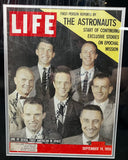 Mercy Seven Astronauts Signed Framed Life Magazine Photo