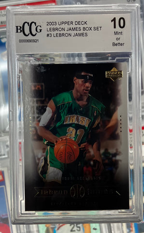2003 UPPER DECK LeBron James Box Set Card #3 BCCG 10