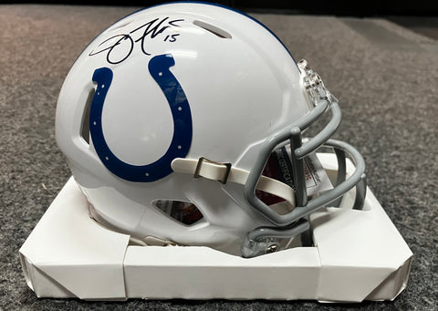 Joe Flacco Signed Colts Mini Helmet JSA COA