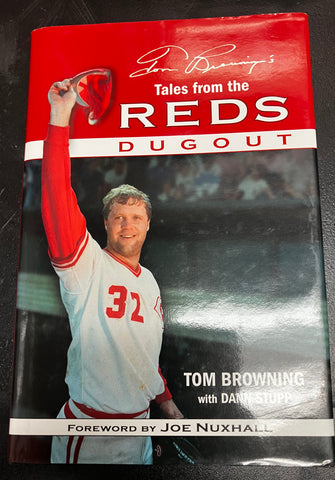 Tom Browning Signed Authentic "Tales from the REDS DUGOUTS" Book