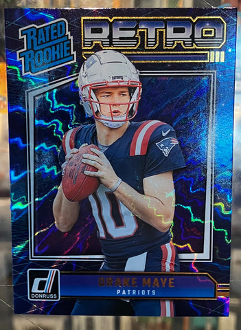 2024 DONRUSS Drake Maye Retro Rated Rookie Card #16