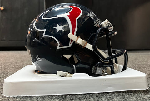 Will Anderson Jr Signed Texans Mini Helmet Fanatics and JSA COA /15 Inscribed “2023 #3 Pick” and “7/15”