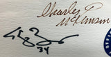 Brett Farve, Edgar Bennett, Tom McKimson, and Charles McKimson Signed Framed Looney Tunes Art Print /250