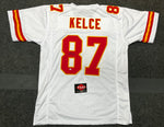 Travis Kelce Signed White Chiefs Jersey PAAS COA