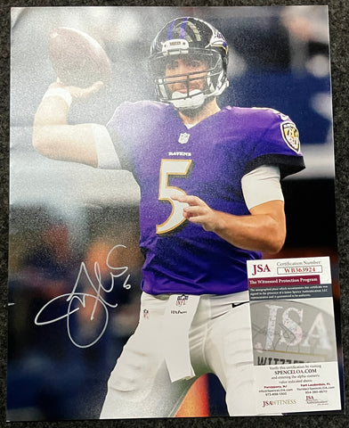 Joe Flacco Signed 11X14 Photo JSA COA