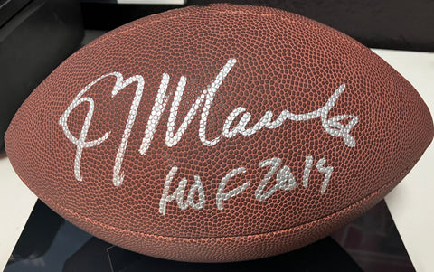 Kevin Maurice Signed Football Inscribed "HOF 2019"