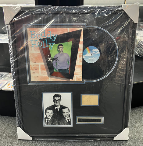 Buddy Holly Signed Framed Cut With Photo and Record