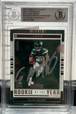 2021 Contenders Season Ticket Elijah Moore Signed Rookie Card Beckett COA