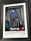 Ari Lehman Framed Jason Friday the 13TH  Blue 12x18 Signed Poster