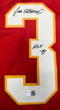 JAN STENERUD SIGNED RED CHIEFS JERSEY TRI STAR COA INSCRIED "HOF 91"