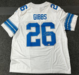 Jahmyr Gibbs Signed White Authentic Jersey