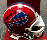 Antoine Smith Signed Bills Mini Helmet JSA COA