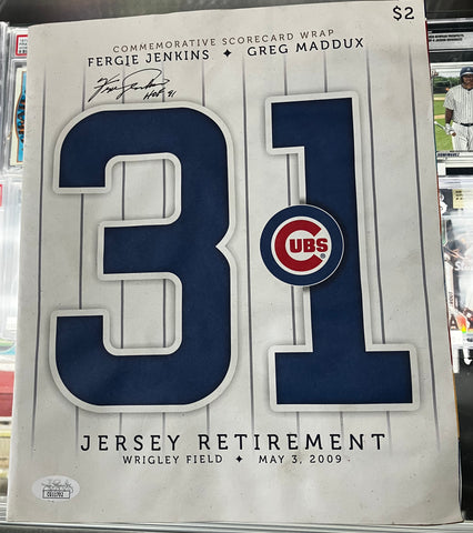 Fergie Jenkins Signed Scorecard  JSA COA