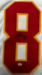 Travis Kelce Signed White Chiefs Jersey PAAS COA