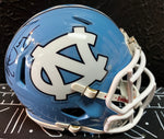 Mike Joy Signed North Carolina Mini Helmet