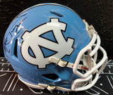 Mike Joy Signed North Carolina Mini Helmet