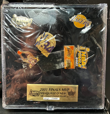 2001 Finals MVP Shaquille O Neil Pin Set /5000