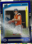 2024 DONRUSS Bo Nix Blue Press Proof Rated Rookie Card #369