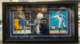Dirk Nowitzki Signed Baseball in Shadowbox JSA And Beckett COA